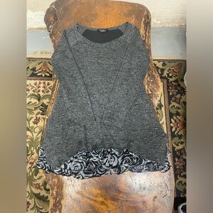 Cute Grey Papillon Long Sweater